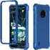 Nokia C200 Case, Blue 360 Full-Body Soft TPU Bumper with Tempered Glass Screen Protector