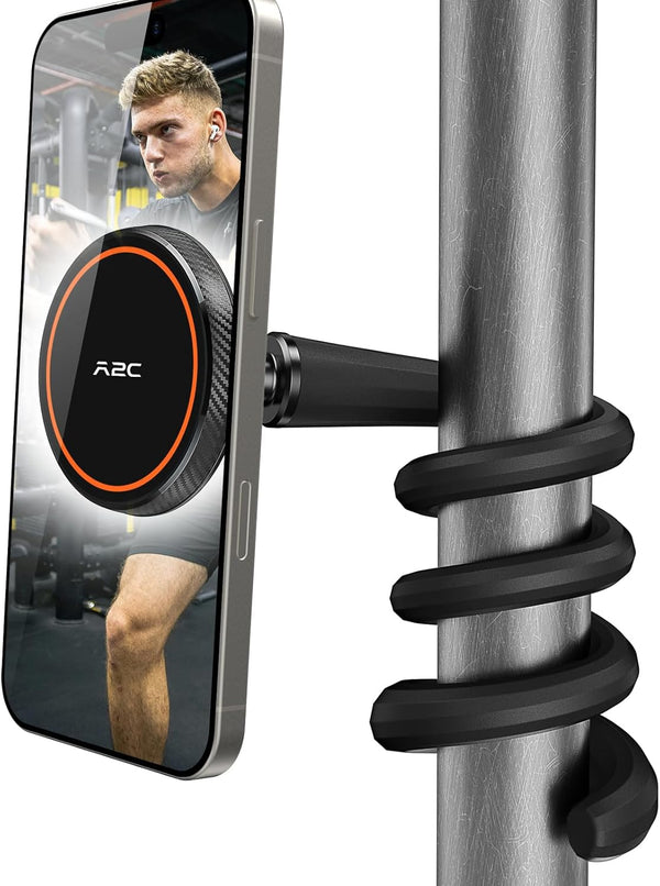 A2C Flexible Gooseneck Phone Holder for iPhone Magsafe, Long Arm Gym Magnetic Phone