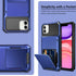 Vofolen Case for iPhone 11 Wallet 4-Card Holder ID Slot Flip Door Hidden Pocket Anti-Scratch