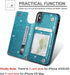 UEEBAI Case for iPhone XR, Premium Glitter PU Leather Wallet Cover with Card Slots, Stand Function, Blue#2