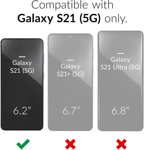 Crave Slim Guard Shockproof Case for Galaxy S21, Samsung Galaxy S21 5G (6.2 inch) - Black