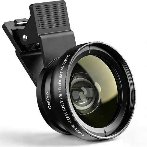 RayHenry Phone Camera Lens Kit 2 in 1, 0.45X Wide Angle Lens+ 12.5X