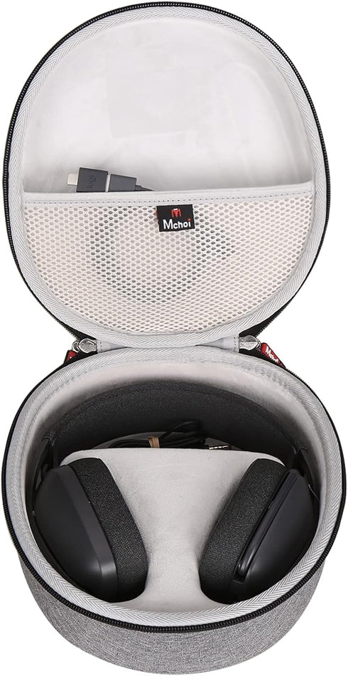 Mchoi Hard Carrying Case for Logitech Zone Vibe 100/125 Wireless Headphones, Waterproof Grey Travel Protective Case