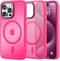 Vooii Strong Magnetic Case for iPhone 15 Pro Max, Slim Shockproof, 13FT Military Grade, Matte Hot Pink, Compatible with