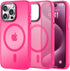 Vooii Strong Magnetic Case for iPhone 15 Pro Max, Slim Shockproof, 13FT Military Grade, Matte Hot Pink, Compatible with