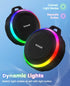 Kunodi Bluetooth Shower Speaker, IPX7 Waterproof, Dynamic Lights, Crisp Clear Sound, True Wireless Stereo, Portable for