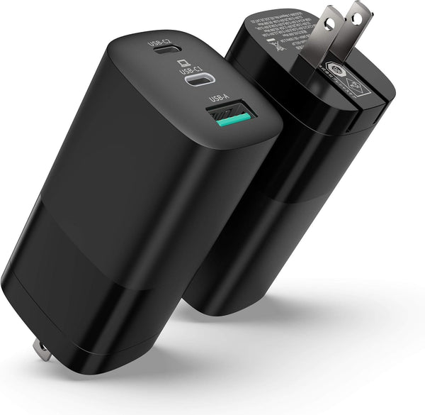 USB C GaN Charger, 65W & 45W 3 Port PD 3.0 QC3.0 Wall Adapter, Compatible with iPhone 14 Pro Max, Galaxy S22