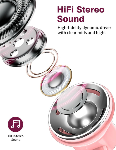 USB C Headphones for Apple iPhone 15 Plus iPad Galaxy S24, Type C Earphone Microphone Magnetic Wired Earbud for Android