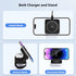 3 in 1 Wireless Charger Stand, Foldable Apple Charging Station Cube with LED Night Light for iPhone