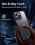 iPhone 14 Pro Case, Black Full-Body Matte Protective Case with Screen Protector and Camera Protection