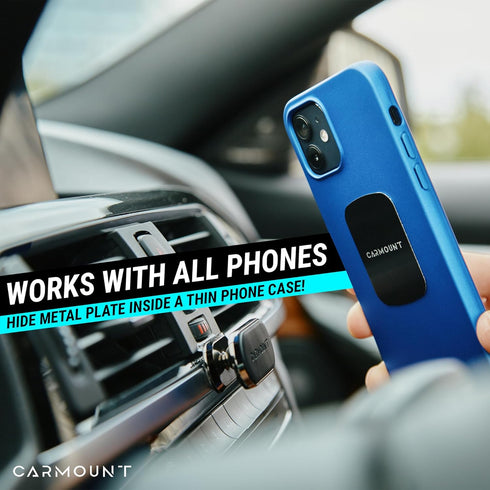 Magnetic Phone Car Holder 2 Pack, Adjustable Mount F1 Version, Ultra Strong 8X N52 Magnets, 360° Rotation