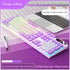 TsuvyXeg Gaming Keyboard Wired E-Sports Key Board RGB Backlit Computer Keyboard Round Key for Desktop Laptop PC Mac