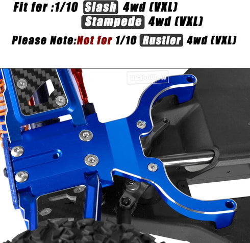 RCHuiWow 1/10 4WD,Stampede 4WD,Alloy #6830X,Navy RC Bulkhead Upgreades Part for Slash Aluminum Front Lower Bulkhead
