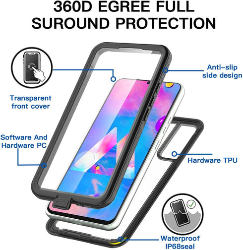 AICase Waterproof Case for Samsung Galaxy S22 Plus 5G (6.6 inch) Full Body Protection, IP68 Certified, Underwater
