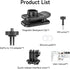 Backpack Mount Clip for DJI OSMO Pocket 3, Magnetic Mounts, 360 Rotation, Action Clips for GoPro, Insta360, Most