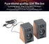 USB Wired Speakers, HiFi Clear Sound Quality Deep Bass Computer Speakers, Wooden Color for TVs and Laptops