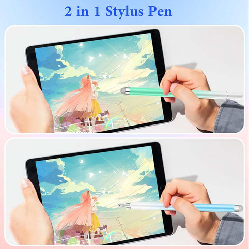 Stylus Pens for Touch Screens, 2 in 1 Magnetic Disc Stylus Pen for iPad with Magnetic Cap, Compatible with