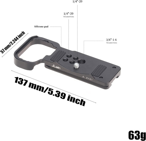 Hersmay ZV-E1 Quick Release Baseplate Plate for Sony Mirrorless Camera Compatible with Arca-Swiss Standard Tripod