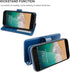Bocasal Wallet Case for iPhone SE (2022/2020)/8/7 - PU Leather Magnetic Detachable Kickstand, Shockproof, Blue