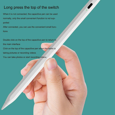 Tablet Stylus Pen, Capacitive Power Touch Pen with Magnetic Adsorption and 2 Interchangeable Nibs