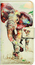 Elephant Pattern Leather Flip Case Wallet Cover for Samsung Galaxy A01 with Card Slot Holder Kickstand