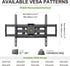 USX MOUNT Full Motion TV Mount for 37-86 Inch Flat Screen, Dual Articulating Arms, Max VESA 600x400mm