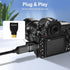 JHAOUS 8K@60Hz 4K@144Hz Mini HDMI to HDMI Adapter, Gold-Plated Converter, Female to Mini HDMI Male Adapter for DSLR