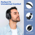 X5 Rechargeable FM Radio Headphones with Best Reception, LED Display, Soft Ear Muffs, FM Headset Radio Receiver for