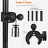 Peastrex Adjustable iPad Holder for Mic Stand, Rotatable Tablet Phone Mount with Super Handle Clamp for 4 to 13.5inch