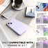 SURPHY Compatible with iPhone 14 Case with Screen Protector (Camera Protection + Soft Microfiber Lining) Liquid Silicone Phone Case 6.1 inch 2022, Lilac