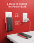 VEEKTOMX Portable Charger 10000mAh with Built-in Cables, Fast Charging USB C Slim Battery Pack for iPhone and Samsung