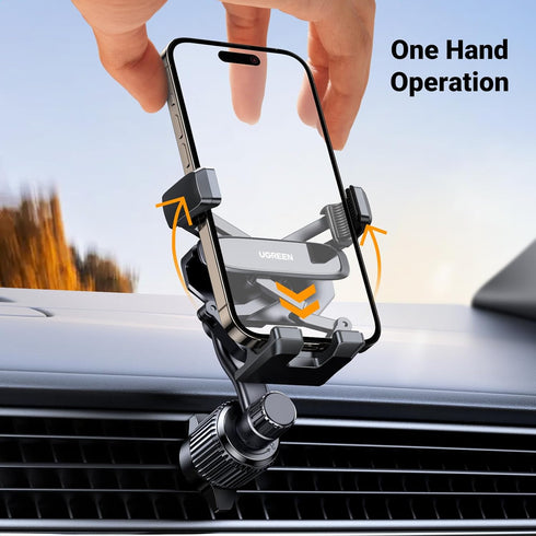 UGREEN Car Phone Holder Vent Mount, Never Blocking Air Vent Clip Compatible with iPhone 15/14/13/12 Pro Max Mini Plus,