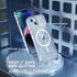 Choiche iPhone 14 Plus Magnetic Case, Clear Glitter Bling, with 2x Diamond Lens & Tempered Glass Protectors, MagSafe