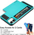 Vofolen Compatible with iPhone 12 Mini Case, Wallet Cover with Credit Card Holder, Anti-Scratch Dual Layer Shell