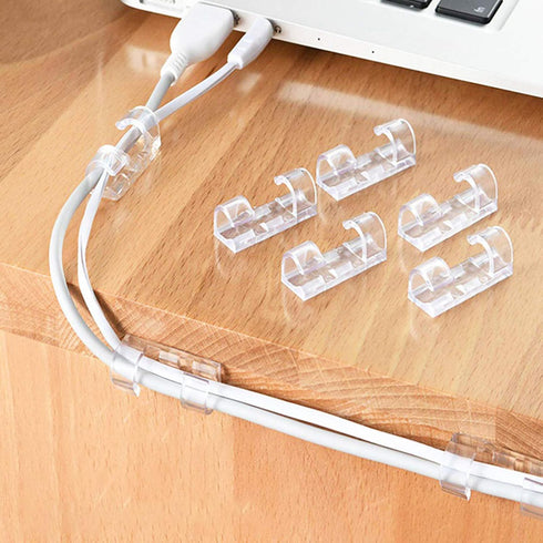 120Pcs Self Adhesive Transparent Cable Clips, Heavy Duty Wire Holder for Tidy Drop Cord Management