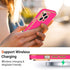 Teageo Cute Love-Heart Luxury Bling Case for iPhone 13 Pro Max, Soft Shockproof Bumper, Hot Pink, Raised Camera
