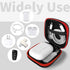 MOLOVA Square Earbud Case Portable EVA Carrying Case Storage Bag Cell Phone Accessories Organizer with Carabiner for Earphone, Earbud, Earpieces, SD Memory Card, Camera Chips-Red