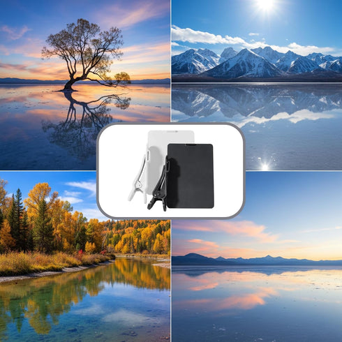 Dovbuqu 2 PCS Smartphone Camera Mirror Reflection Clip Kit, Mirror Reflection Clip for Smart Phone Camera, Mirror