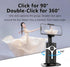 WUOAUM 360 1100mAh Auto Face Tracking Tripod, Rotating Phone Stand with AI Gesture Control & Bluetooth Remote, No App