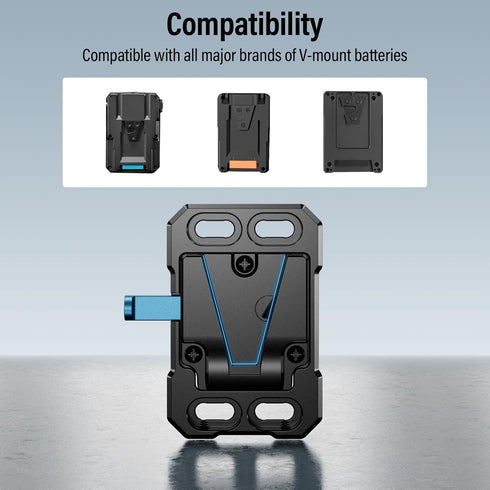 Sirui Mini V Mount Battery Plate, Small V Mount Adapter with Multi Threads, SC-VM-B