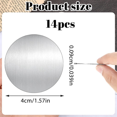 Azefnuhk 14 Pcs Strong Sticker Base for Magnets, Round Magnet, Phone Metal Plates for Magnetic Car Mount, Universal