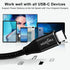 Twozoh USB C to USB C 3.2 Gen 2 Cable 10FT, 20Gbps Data Transfer, 100W PD Fast Charging, 4K Video Output (Black)