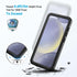 Lanhiem Samsung Galaxy S24 Case, Rugged Shockproof Cover, IP68 Waterproof with Built-in Screen Protector, Black/Clear