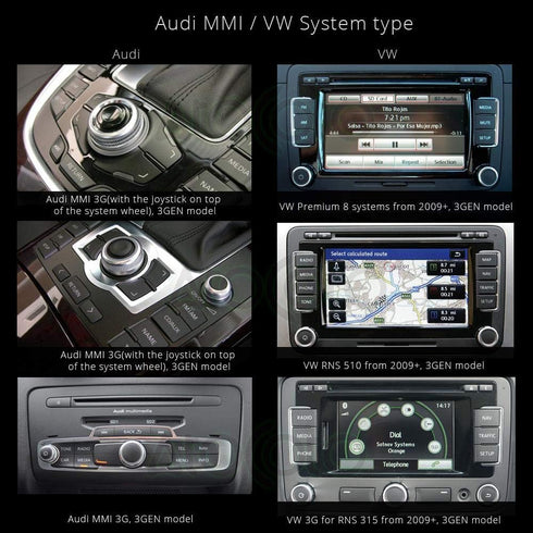 Bluetooth AUX Receiver Cable Adapter for VW Audi A4 A5 A6 Q5 Q7 After 2009 Audio Media Input AMI MDI Interface