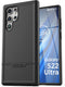 ENCASED Heavy Duty Protective Case for Samsung Galaxy S22 Ultra - Black Phone Cover