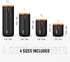 (4 Packs, 4 NEEWER Camera Lens Pouch Sizes) Thick Protective Bag with Drawstring Design, Orange Interior, Soft Plush