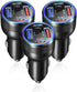 USB C Car Charger 65W, OKRAY 3-Pack 4-Port Fast Charging QC/PD/PPS Type C Car Phone Charger, Compatible for iPhone 15
