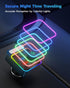 Nulaxy 54W Bluetooth 5.3 Car Adapter with 4 Charging Ports, Wireless FM Transmitter with Deep Bass Player & LED Backlit