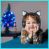 Wireless Kids Headphones for Boys Girls, Cat Ear LED Light Up Bluetooth Headphones with Microphone for School/Travel/Sports/Gaming/Gifts/Christmas (Black)