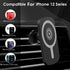 Magnetic Wireless Car Charger with 5W, 7.5W, 10W, 15W Output, Dashboard and Air Vent Phone Holder Charger (Black)